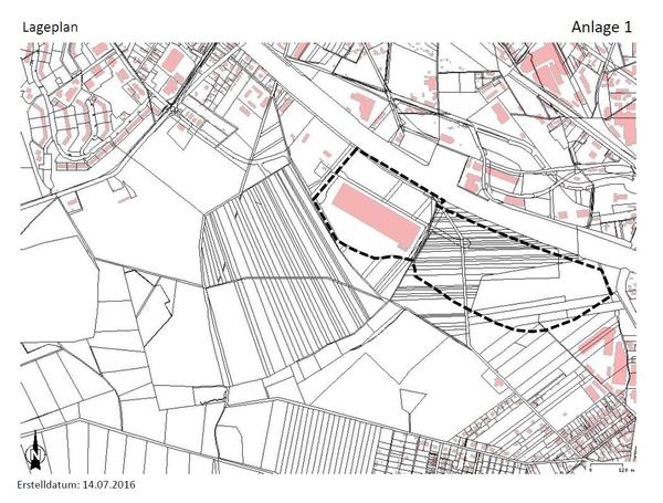 Bebauungsplan Südhafen Lageplan