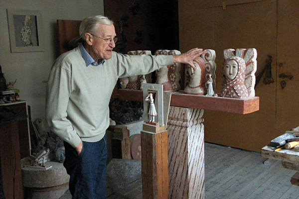 Heinrich Apel in seinem Atelier 2016