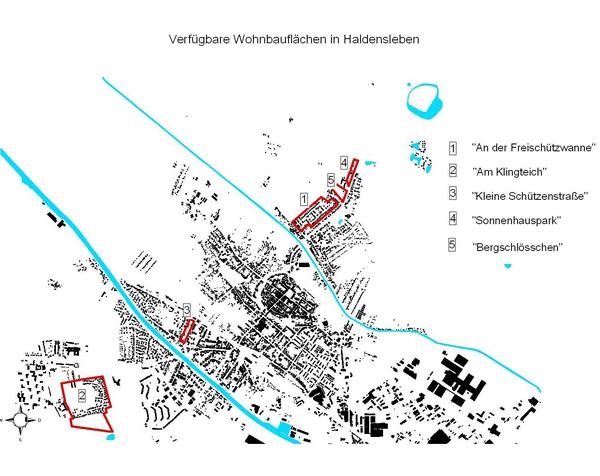 Übersichtsplan über verfügbare Flächen