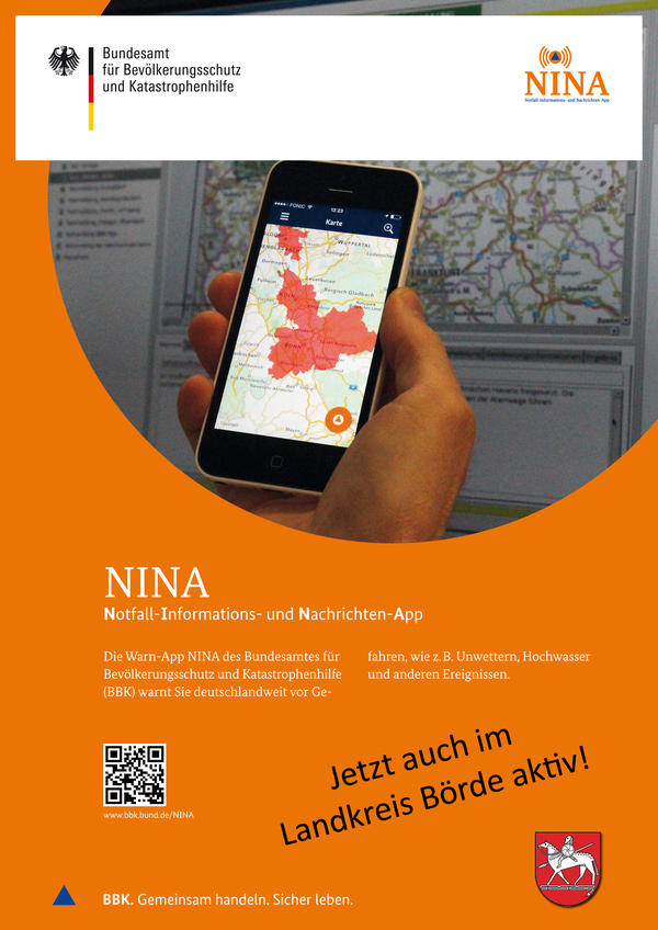 Das Plakat zur App NINA