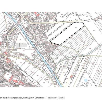 Bebauungsplan »Gänsebreite - Neuenhofer Straße" Lageplan