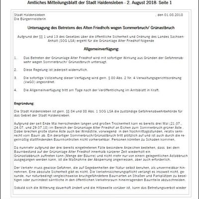 Stadtanzeiger Nr. 10/2018 