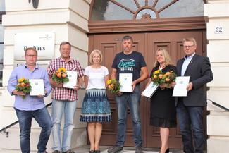 Stolz und mit Zuversicht und Tatkraft für ihre Ortsteile am Start: v.l. Andrè Wiklinski (Wedringen), Mario Schumacher (Satuelle), Sabine Wendler, Karsten ulrich (Süplingen), Marie Ohrdorf (Uthmöden) und Nico Schmidt (Hundisburg)