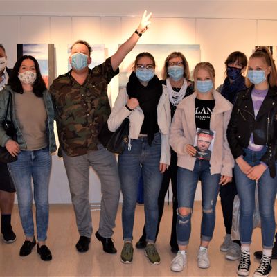 Treffen nach der Lesung in der KulturFabrik mit Sebastian Krumbiegel