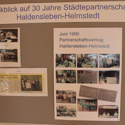 Die Entwicklung von haldenslebens Städtepartnerschaften wurde anschaulich auf Stelltafeln präsentiert.