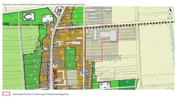 Lageplan 8. nderung FNP