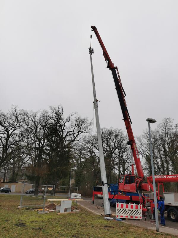 Neue Sirene an der Lüneburger Heerstraße