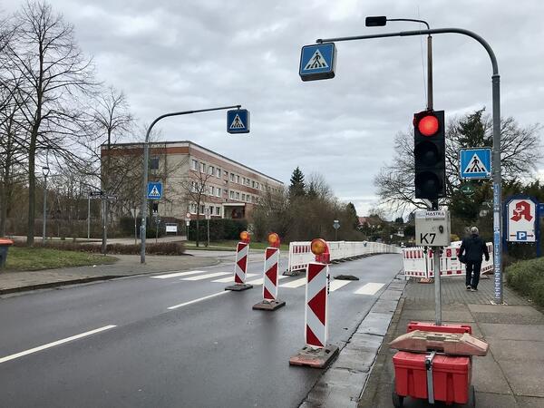 Baustelle Waldring Sperrung