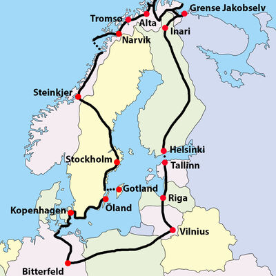 Skandinavien-Karte
