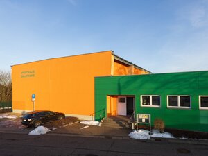 Sporthalle Zollstra&szlig;e Au&szlig;enansicht